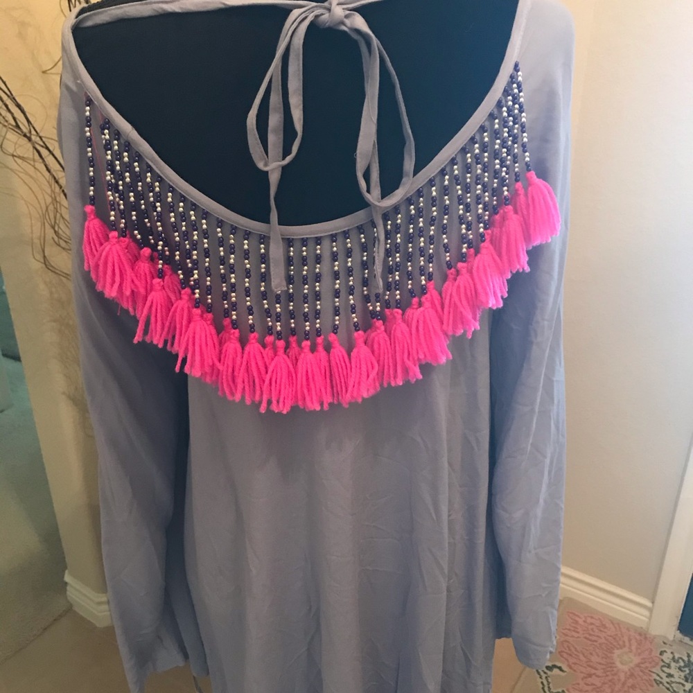 Philosophy tassel top size medium.